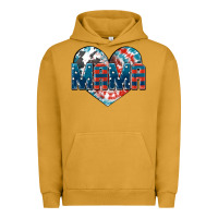 Pigment Peanut Butter American Mama heart Urban Hoodie - FaDigitalArtStudio