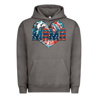 Pigment Tornado American Mama heart Urban Hoodie - FaDigitalArtStudio