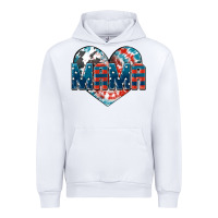 White American Mama heart Urban Hoodie - FaDigitalArtStudio
