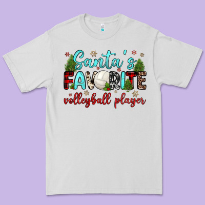 Santa S Favorite Volleyball Player Premium Tee Designed By Jahusdesignshop