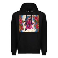 Black girl mama thunder with flowers Premium Hoodie - TumblerDesignByShophia