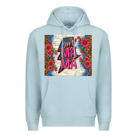 Blue Mist girl mama thunder with flowers Premium Hoodie - TumblerDesignByShophia
