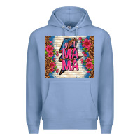 Colony Blue girl mama thunder with flowers Premium Hoodie - TumblerDesignByShophia