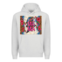 Dove Grey girl mama thunder with flowers Premium Hoodie - TumblerDesignByShophia