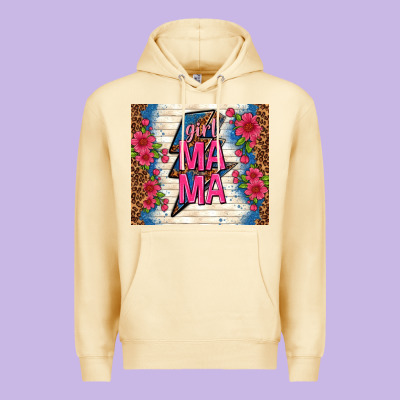 Girl Mama Thunder With Flowers Premium Hoodie Designed By Tumblerdesignbyshophia