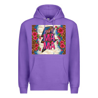Purple girl mama thunder with flowers Premium Hoodie - TumblerDesignByShophia