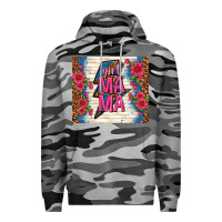 Slate Camo girl mama thunder with flowers Premium Hoodie - TumblerDesignByShophia