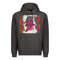 Smoke girl mama thunder with flowers Premium Hoodie - TumblerDesignByShophia