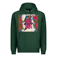 Sports Green girl mama thunder with flowers Premium Hoodie - TumblerDesignByShophia