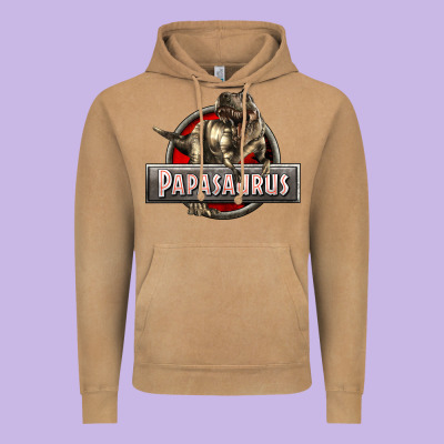 Papasaurus T-rex Vintage Hoodie Designed By Lillyallendesigns