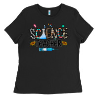 Black science teacher Ladies Tee - CowhideDigitalArt