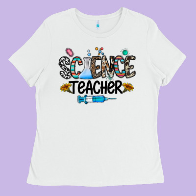 Science Teacher Ladies Tee Designed By Cowhidedigitalart
