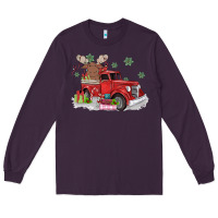Plum christmas truck Long Sleeve Tee - MaliasSmallBusiness