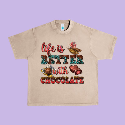 Life Is Better With Chocolate Urban Heavy Tee Designed By Adodesignshop