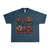 Midnight Navy life is better with chocolate Urban Heavy Tee - AdoDesignShop