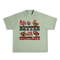 Oil Green life is better with chocolate Urban Heavy Tee - AdoDesignShop