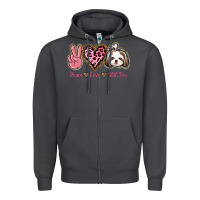 Smoke Peace Love Shih Tzu Zipper Hoodie - Bettercallsaul