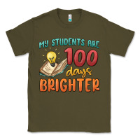 Army Green my students 100 days brighter Classic Tee - MaliasSmallBusiness