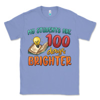 Colony Blue my students 100 days brighter Classic Tee - MaliasSmallBusiness