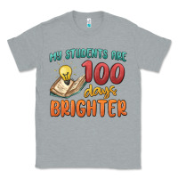 Heather Grey my students 100 days brighter Classic Tee - MaliasSmallBusiness