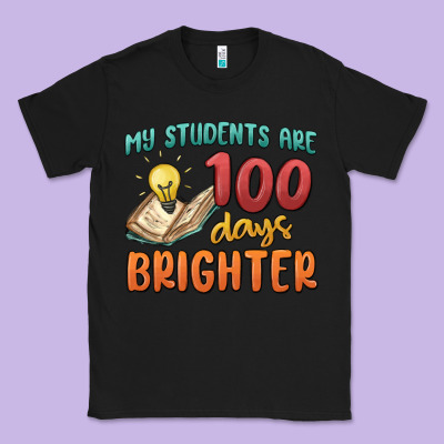 My Students 100 Days Brighter Classic Tee Designed By Maliassmallbusiness