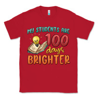 Red my students 100 days brighter Classic Tee - MaliasSmallBusiness