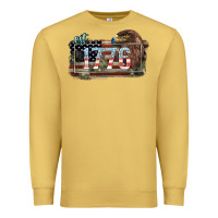 Antique Gold Eat. 1776 eagle 4th of july Premium Sweatshirt - HowdyJamesFarm