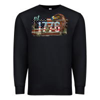 Black Eat. 1776 eagle 4th of july Premium Sweatshirt - HowdyJamesFarm