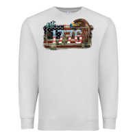 Dove Grey Eat. 1776 eagle 4th of july Premium Sweatshirt - HowdyJamesFarm