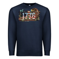 Navy Eat. 1776 eagle 4th of july Premium Sweatshirt - HowdyJamesFarm