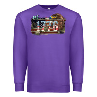 Purple Eat. 1776 eagle 4th of july Premium Sweatshirt - HowdyJamesFarm