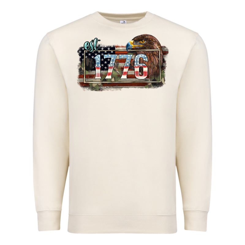 Eat. 1776 Eagle 4th Of July Premium Sweatshirt by HowdyJamesFarm | Teevron