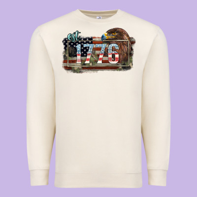 Eat. 1776 Eagle 4th Of July Premium Sweatshirt Designed By Howdyjamesfarm