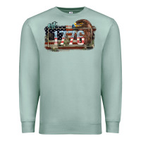 Seafoam Eat. 1776 eagle 4th of july Premium Sweatshirt - HowdyJamesFarm