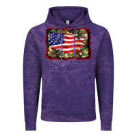 Cloud Purple distressed american flag Vintage Hoodie - BarkalooDesign