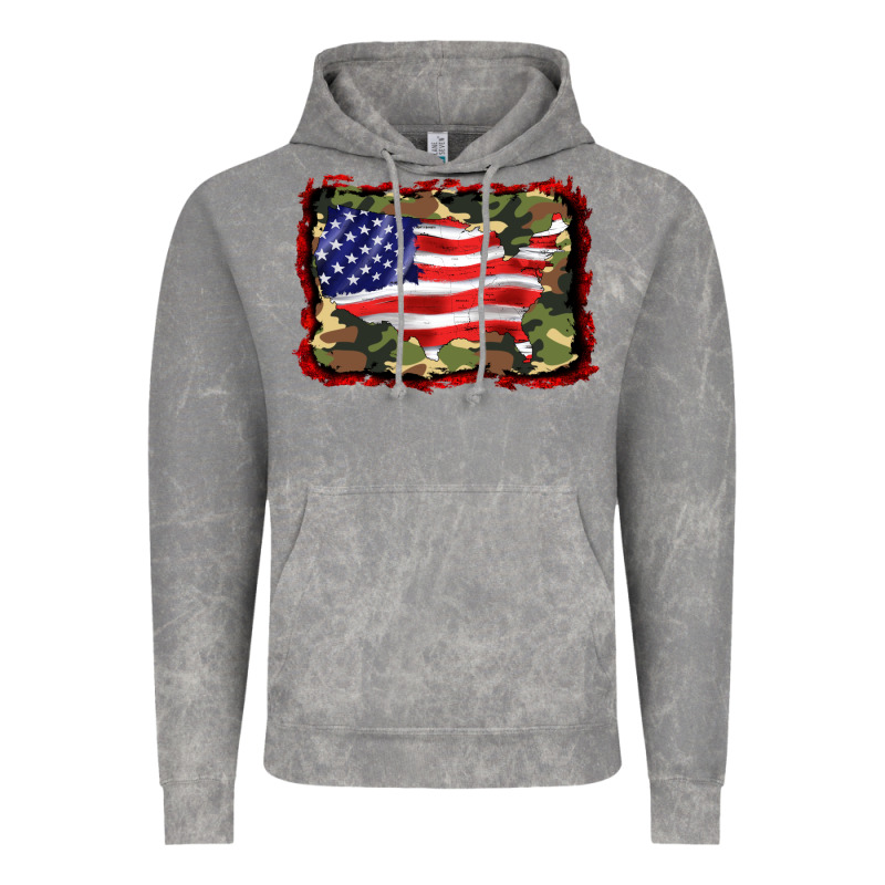 Distressed American Flag Vintage Hoodie by BarkalooDesign | Teevron