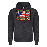 Vintage Black distressed american flag Vintage Hoodie - BarkalooDesign
