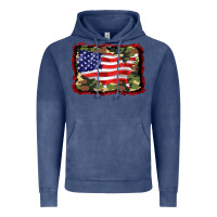 Vintage Denim distressed american flag Vintage Hoodie - BarkalooDesign