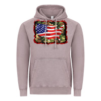 Vintage Zinc distressed american flag Vintage Hoodie - BarkalooDesign