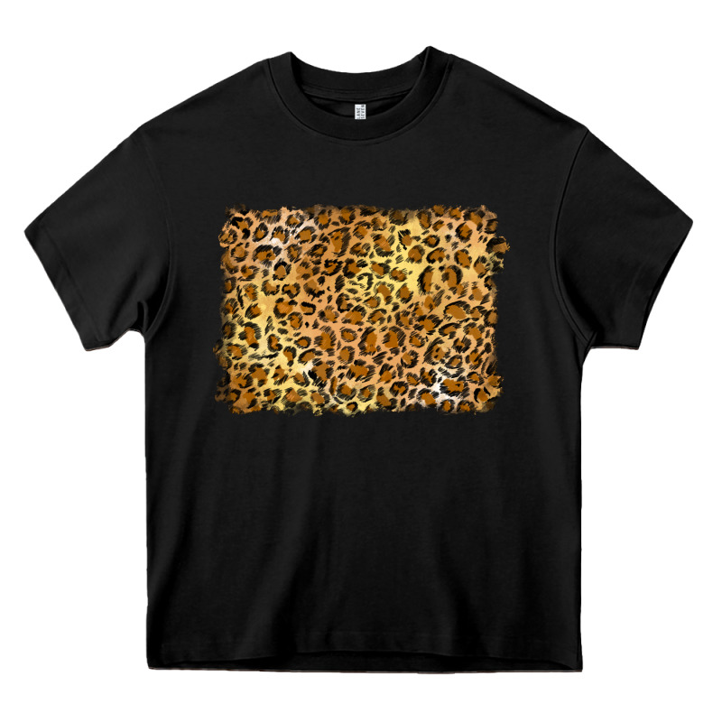 Handdrawn Leopard Pattern Yellow Heavy Core Tee by BarkalooDesign | Teevron