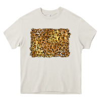 Cream handdrawn leopard pattern yellow Heavy Core Tee - BarkalooDesign