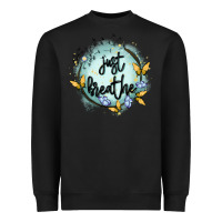 Black just breathe Heavyweight Sweatshirt - MaliasSmallBusiness