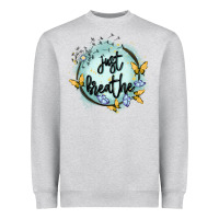 Heather Grey just breathe Heavyweight Sweatshirt - MaliasSmallBusiness