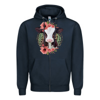 Navy Baby Calf Zipper Hoodie - Bettercallsaul