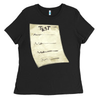 Black test sheet fa element Ladies Tee - FaDigitalArtStudio