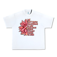 White pink sunflower and cancer ribbon breast cancer Urban Heavy Tee - MaliasSmallBusiness