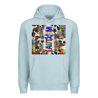 Blue Mist autism mom puzzle ribbon Premium Hoodie - TumblerDesignByShophia