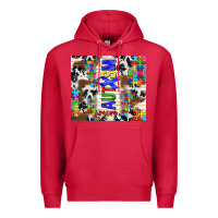 Cardinal autism mom puzzle ribbon Premium Hoodie - TumblerDesignByShophia