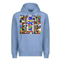 Colony Blue autism mom puzzle ribbon Premium Hoodie - TumblerDesignByShophia