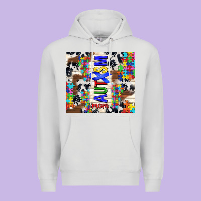 Autism Mom Puzzle Ribbon Premium Hoodie Designed By Tumblerdesignbyshophia